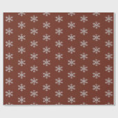 Red Silver Glitzer Schneeflocken Geschenkpapier (Flach)