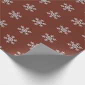 Red Silver Glitzer Schneeflocken Geschenkpapier (Ecke)