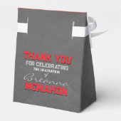 Red & Silver Grau Chalkboard Abschluss Geschenkbox Geschenkschachtel (Rückseite)