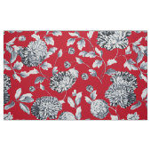 Red Silver Gray Floral Toile Stoff (Fat Quarter (45,7 x 55,9 cm))