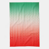 Red Silver Green Geschirrtuch (Vertikal)