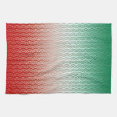 Red Silver Green Geschirrtuch (Horizontal)