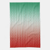 Red Silver Green Geschirrtuch (Vertikal)