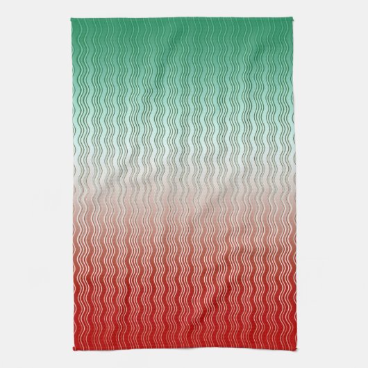 Red Silver Green Geschirrtuch (Vertikal)