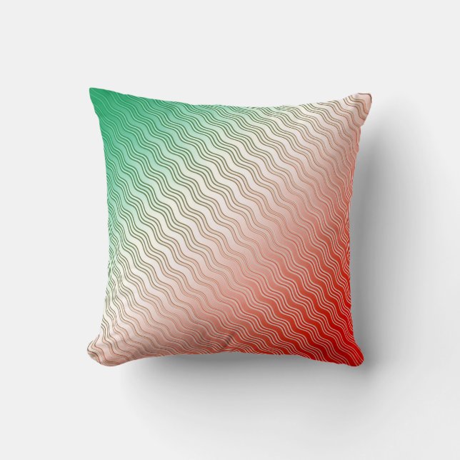 Red Silver Green Kissen (Vorderseite)