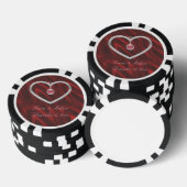 Red Silver Heft 3Your Name Gastgeschenke Hochzeite Pokerchips (Stapel)