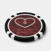 Red Silver Heft 3Your Name Gastgeschenke Hochzeite Pokerchips (Einzeln)