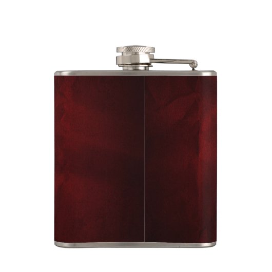 Red Silver Monogram Flachmann (Rückseite)