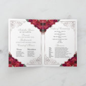 Red Silver Princess Tiara Quinceanera Programm (Innenseite)