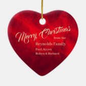 Red Silver Snowflake Colorado Familie Keramik Ornament (Hinten)