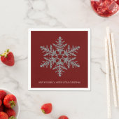Red Silver Snowflake Serviette (Beispiel)