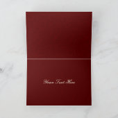 Red Silver Snowflakes Winterhochzeit Danke (Innenseite)