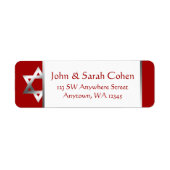 Red Silver Star der David Rücksendeadresse (Vorne)