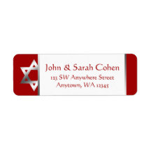 Red Silver Star der David Rücksendeadresse