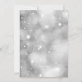 Red Silver String Light Dinner Party Einladung (Rückseite)