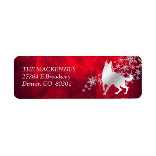 Red Silver Winter German Shepherd Dog Address (Vorne)