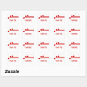 Red Simple Deko Chic Danke, Stickers (Blatt)