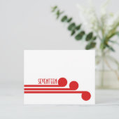 Red Simple Deko Chic Tischnummer Postcard (Stehend Vorderseite)