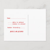 Red Simple Deko Chic UAWG Postcard Einladungspostkarte (Rückseite)