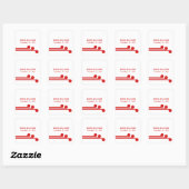 Red Simple Deko Chic Wedding Stickers (Blatt)