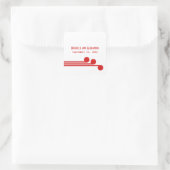 Red Simple Deko Chic Wedding Stickers (Tasche)