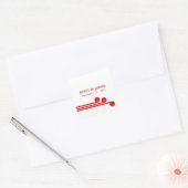 Red Simple Deko Chic Wedding Stickers (Umschlag)