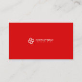Red Simple Modern Beruflich QR Code Scannable Visitenkarte (Rückseite)
