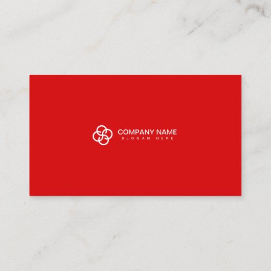 Red Simple Modern Beruflich QR Code Scannable Visitenkarte (Rückseite)