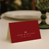 Red Simple Modern Wedding Calligraphy Tischnummer