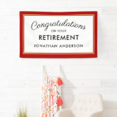 Red Simple Retirement Party Banner (Insitu)