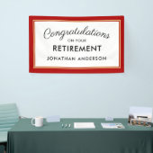 Red Simple Retirement Party Banner (Messeveranstaltung)