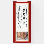 Red Simple Retirement Party Foto Banner (Vertikal)
