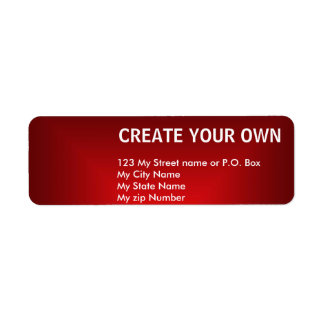 Red simple return address Label,