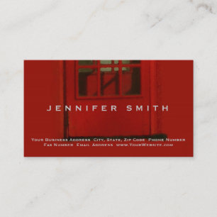 Red Simple Schlicht Business Card Visitenkarte