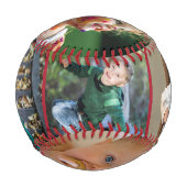 Red Simple Six Foto Collage Baseball (Rückseite)