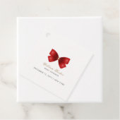 Red Simple Watercolor Bow Baby Dusche Geschenkanhänger (Beispiel)