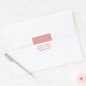 Red Simple Zickzack Save the Date Stickers (Umschlag)