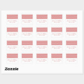 Red Simple Zickzack Wedding Stickers (Blatt)