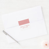 Red Simple Zickzack Wedding Stickers (Umschlag)