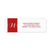 Red Simply Chic Weihnachtsadressen Labels (Vorne)