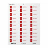 Red Simply Chic Weihnachtsadressen Labels (Vorne)
