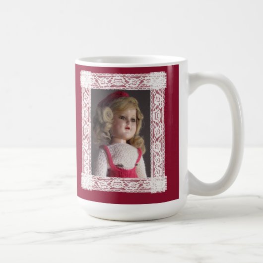 Red Skater Doll Weihnachts-Tasse Kaffeetasse (Rechts)