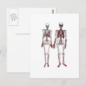 Red Skeleton Couple Postkarte (Vorne/Hinten)