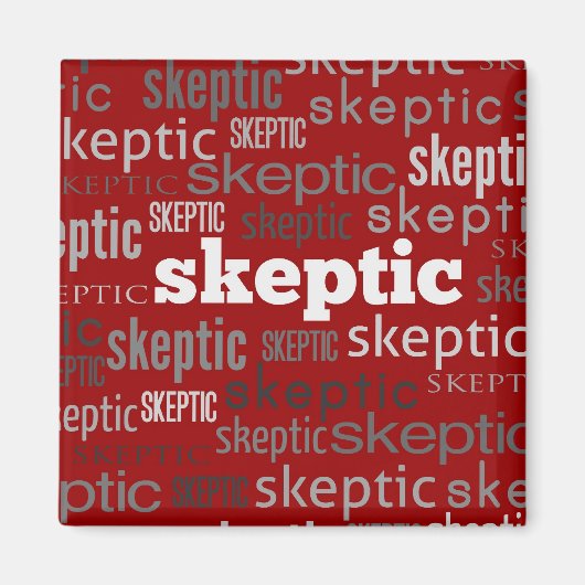 Red Skeptic Magnet (Vorne)