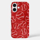 Red Sketched Baseball Case-Mate iPhone Hülle (Rückseite)
