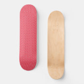 Red Skinny Zickzack Skateboard (Vorderseite)