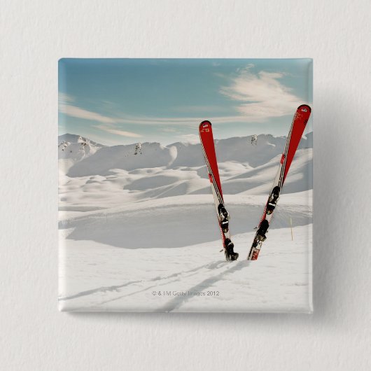 Red Skis Button (Vorderseite)