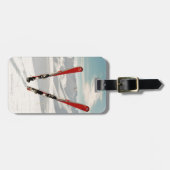 Red Skis Gepäckanhänger (Vorderseite horizontal)