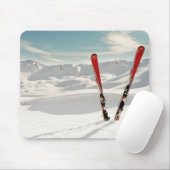 Red Skis Mousepad (Mit Mouse)
