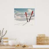Red Skis Poster (Küche)
